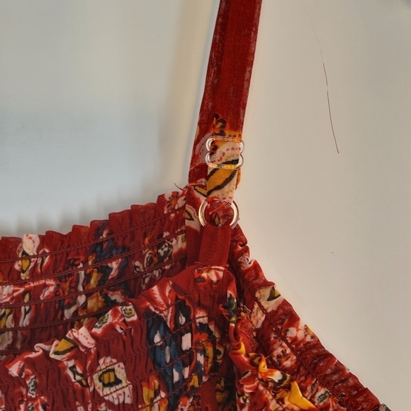 A.BYER FLORAL OFF THE SHOULDER FLORAL DRESS LARGE - Picture 7 of 8